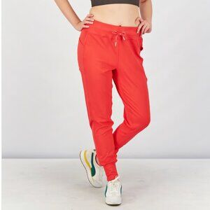 Bebe Sport Women Sport Fit Side Panel Jogger Training Pants, Hibiscus